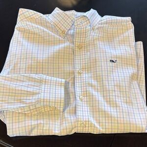 Vineyard Vines Men's Pastel Plaid Button Down Shirt.  Size Small.  EUC
